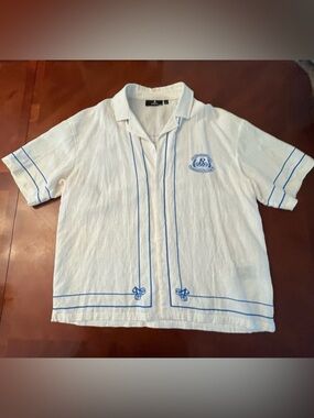 Represent Clothing "Permanent Vacation" Bowling Shirt – 100% Ramie – Size XL